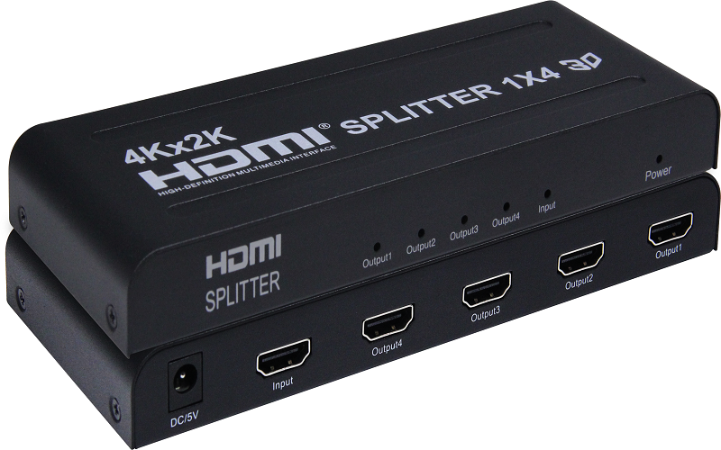 1x4 HDMI Splitter, support 4K@30Hz