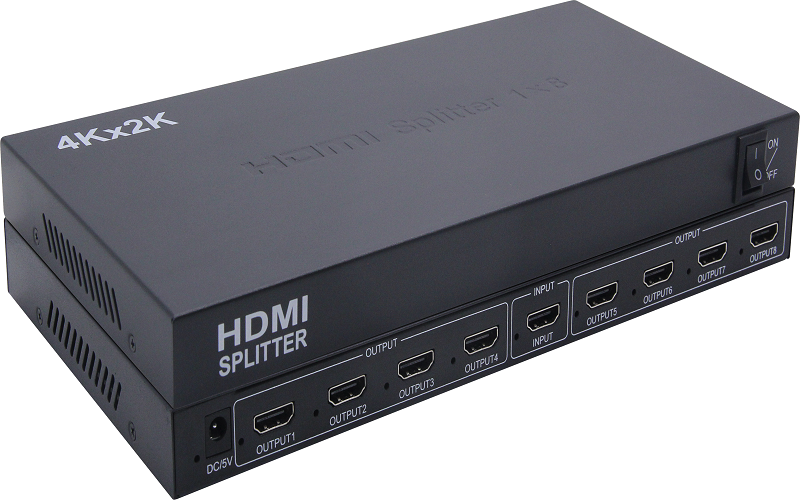 1x8 HDMI Splitter, support 4K@30Hz