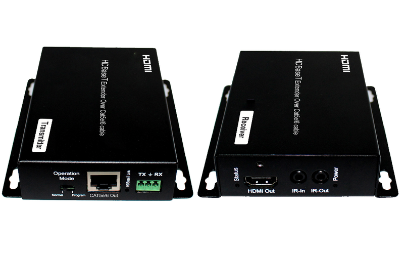 100m HDBaseT Extender, support Bi-directional IR, with HDCP2.2, POC